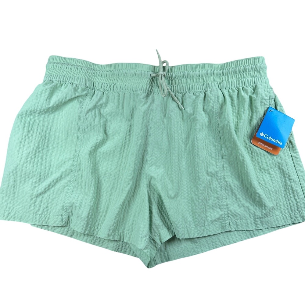 Columbia Boundless Trek Active Shorts Womens XXL Light Green Gorpcore Hiking NWT